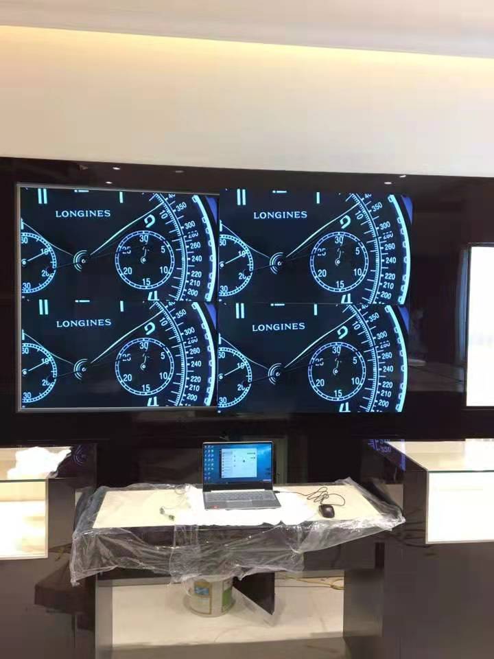 哈爾濱中央商城浪琴店55寸液晶拼接屏(圖1)